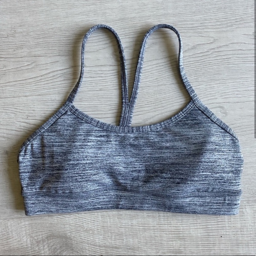 Lululemon Flow Y Bra/ silver/grey spacedye